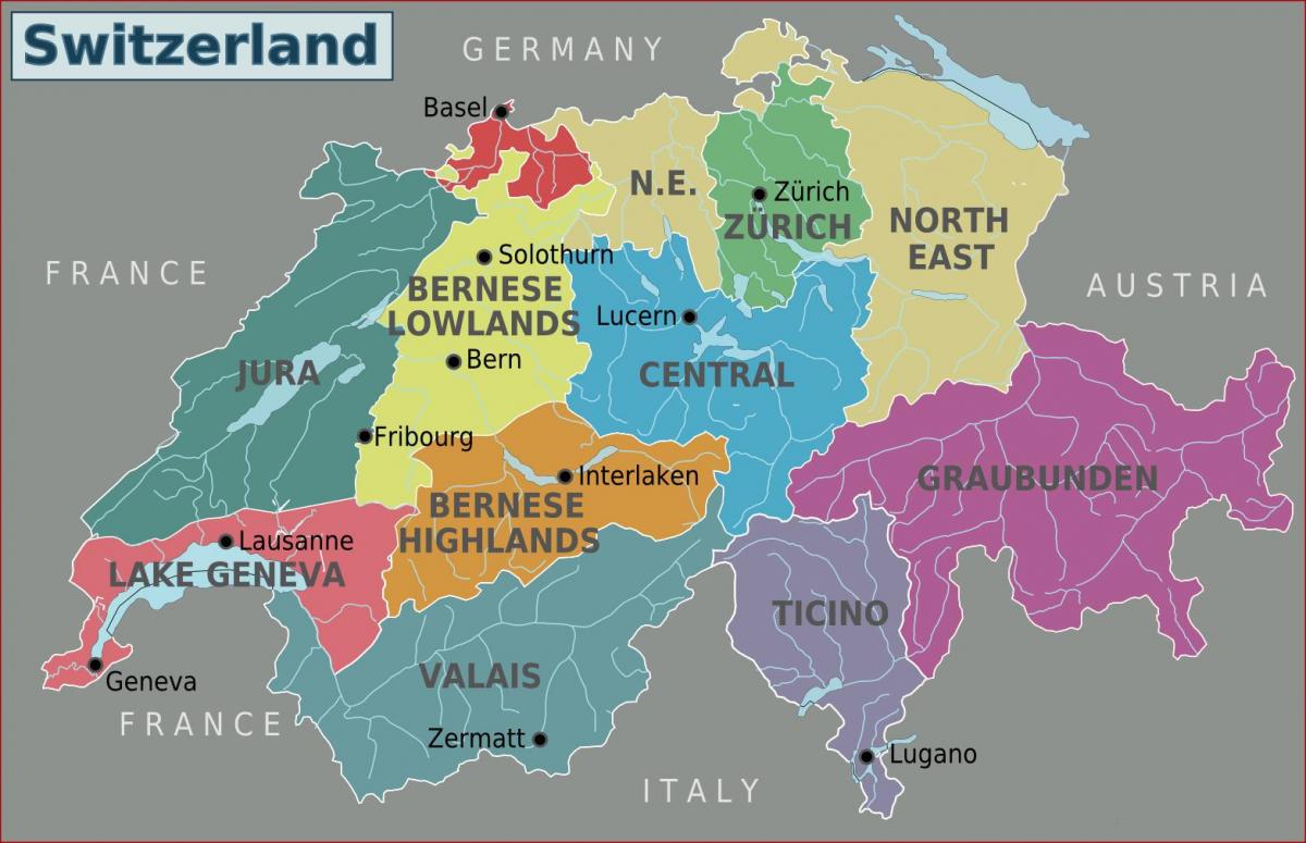 سويسرا الجذب خريطة