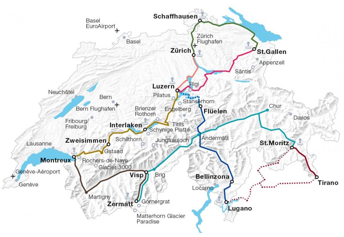 سويسرا قطار خريطة الطريق ، 