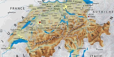 سويسرا خريطة الجغرافيا