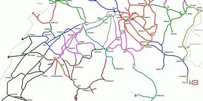 خريطة سويسرا محطة القطار 