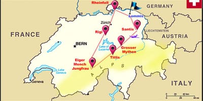Jungfrau سويسرا خريطة